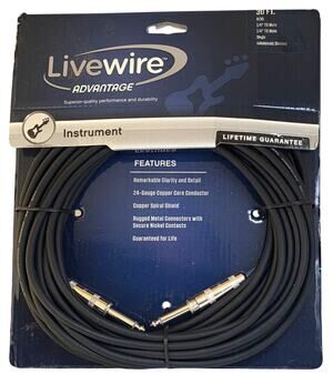 Livewire Advantage Instrument Cable 30 ft. Black